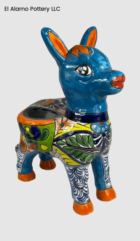 Handcrafted Talavera Donkey Planter – Colorful Charm with a Mexican Soul