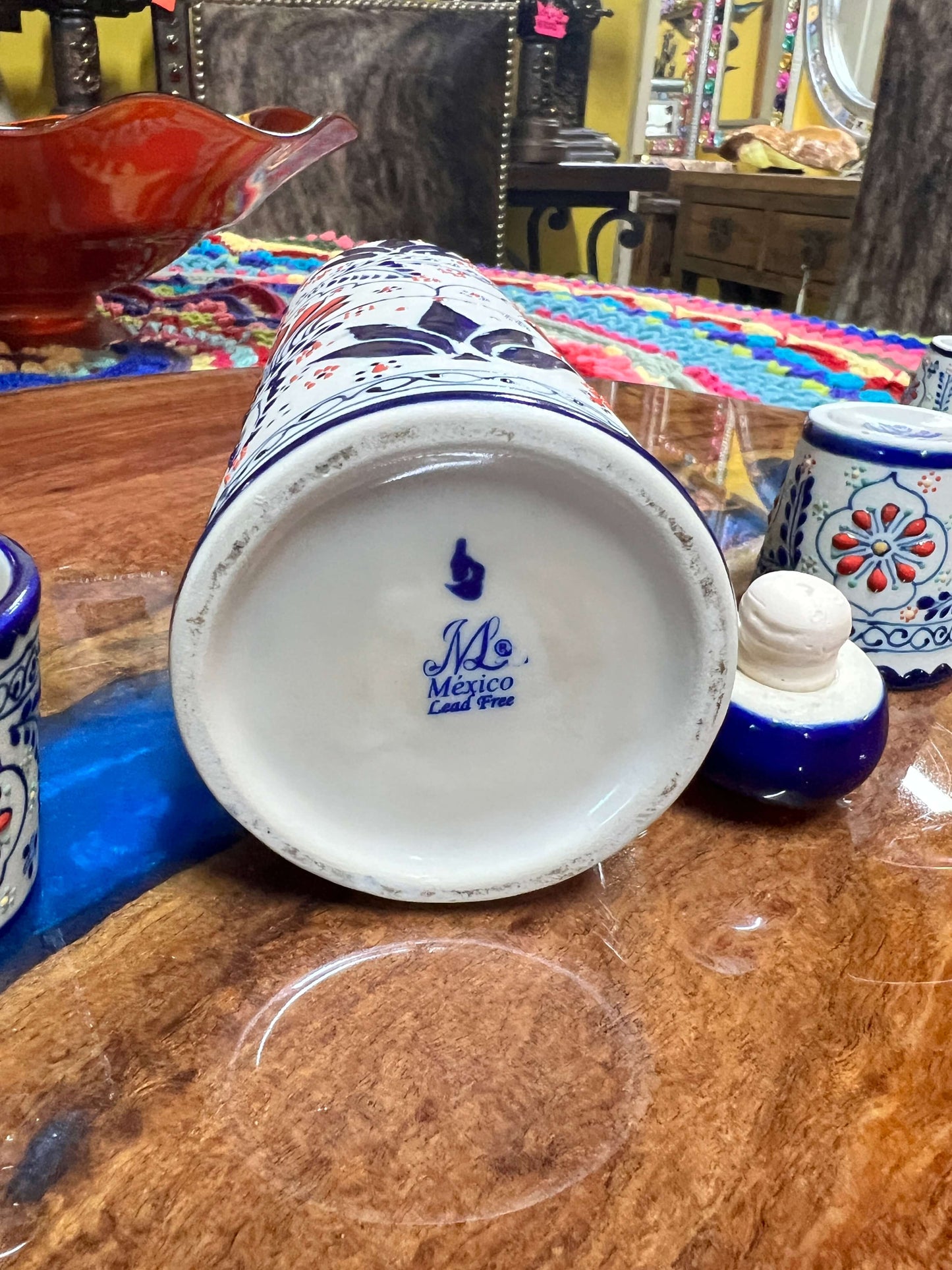 Talavera Tequila Bottle Set – Handcrafted Elegance with Matching Shot Glasses