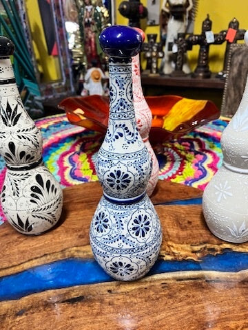 Talavera Tequila Bottle Set – Handcrafted Elegance with Matching Shot Glasses