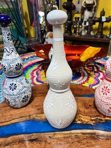 Talavera Tequila Bottle Set – Handcrafted Elegance with Matching Shot Glasses