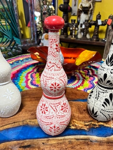 Talavera Tequila Bottle Set – Handcrafted Elegance with Matching Shot Glasses