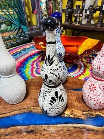 Talavera Tequila Bottle Set – Handcrafted Elegance with Matching Shot Glasses