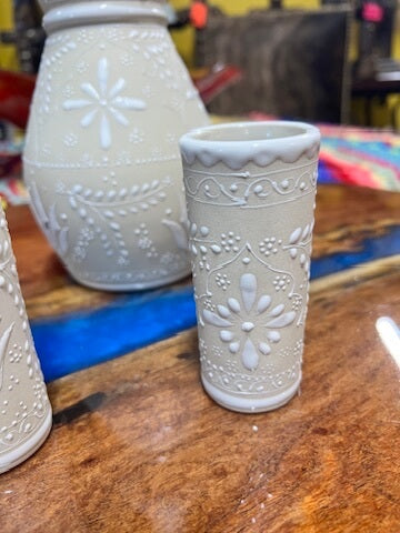 Talavera Tequila Bottle Set – Handcrafted Elegance with Matching Shot Glasses