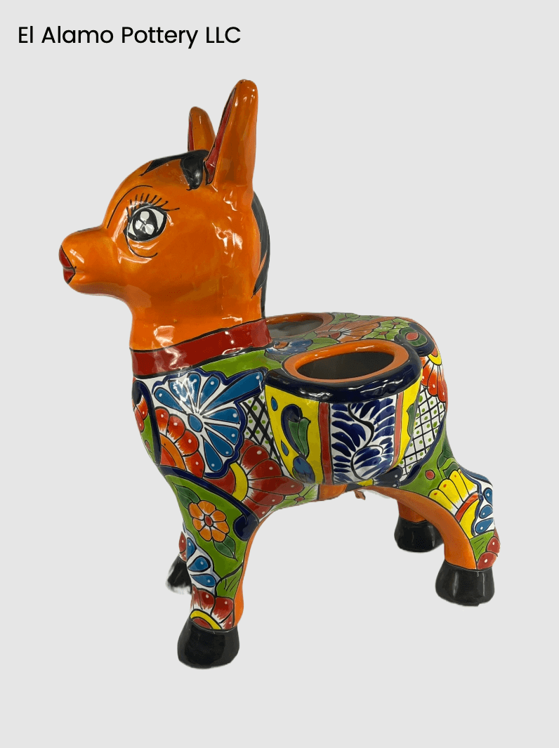 Handcrafted Talavera Donkey Planter – Colorful Charm with a Mexican Soul