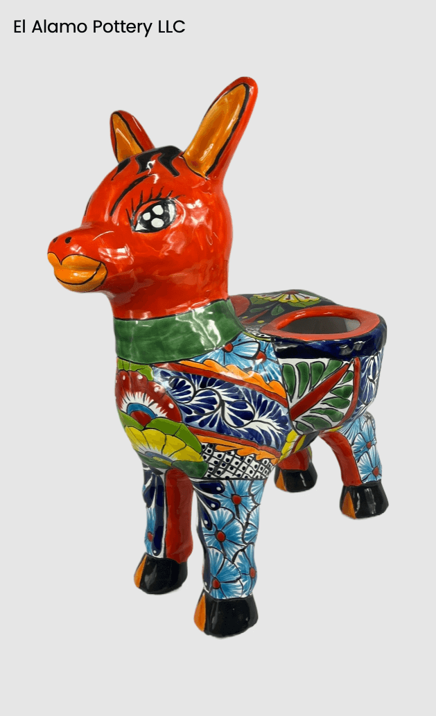 Handcrafted Talavera Donkey Planter – Colorful Charm with a Mexican Soul