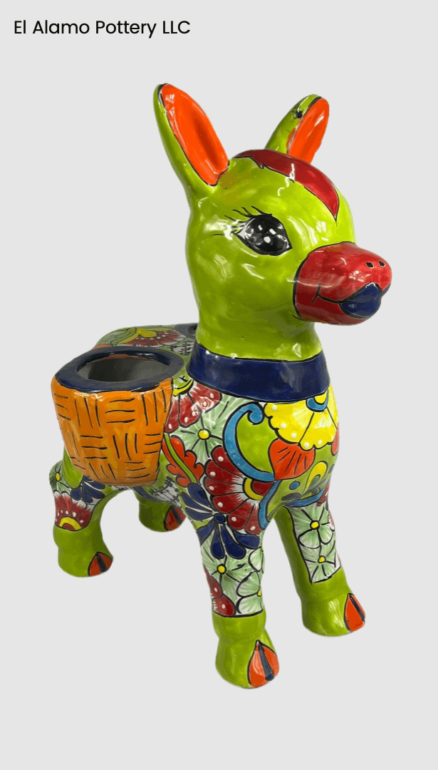 Handcrafted Talavera Donkey Planter – Colorful Charm with a Mexican Soul