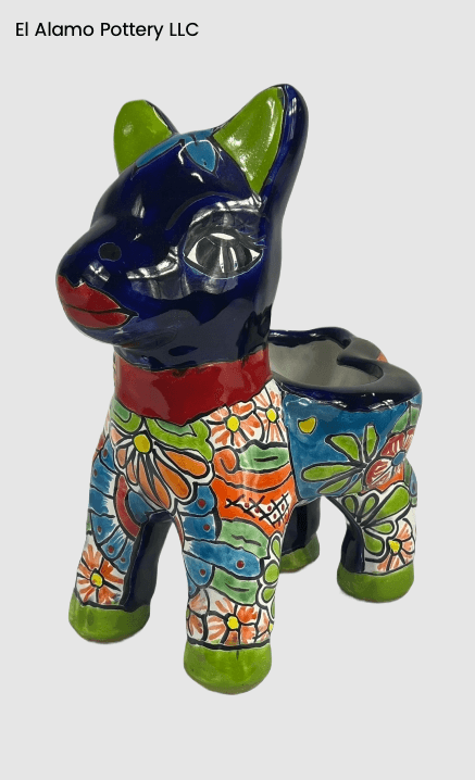 Handcrafted Small Talavera Donkey Planter – Petite Charm with Big Personality