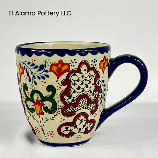 Jumbo Mug Black and Multi Color Floral Serenade