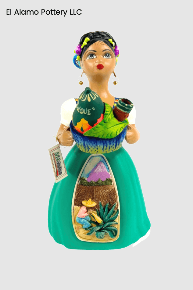 Original Navarro Lupita Figurine – Agave Harvester with Fruit Basket