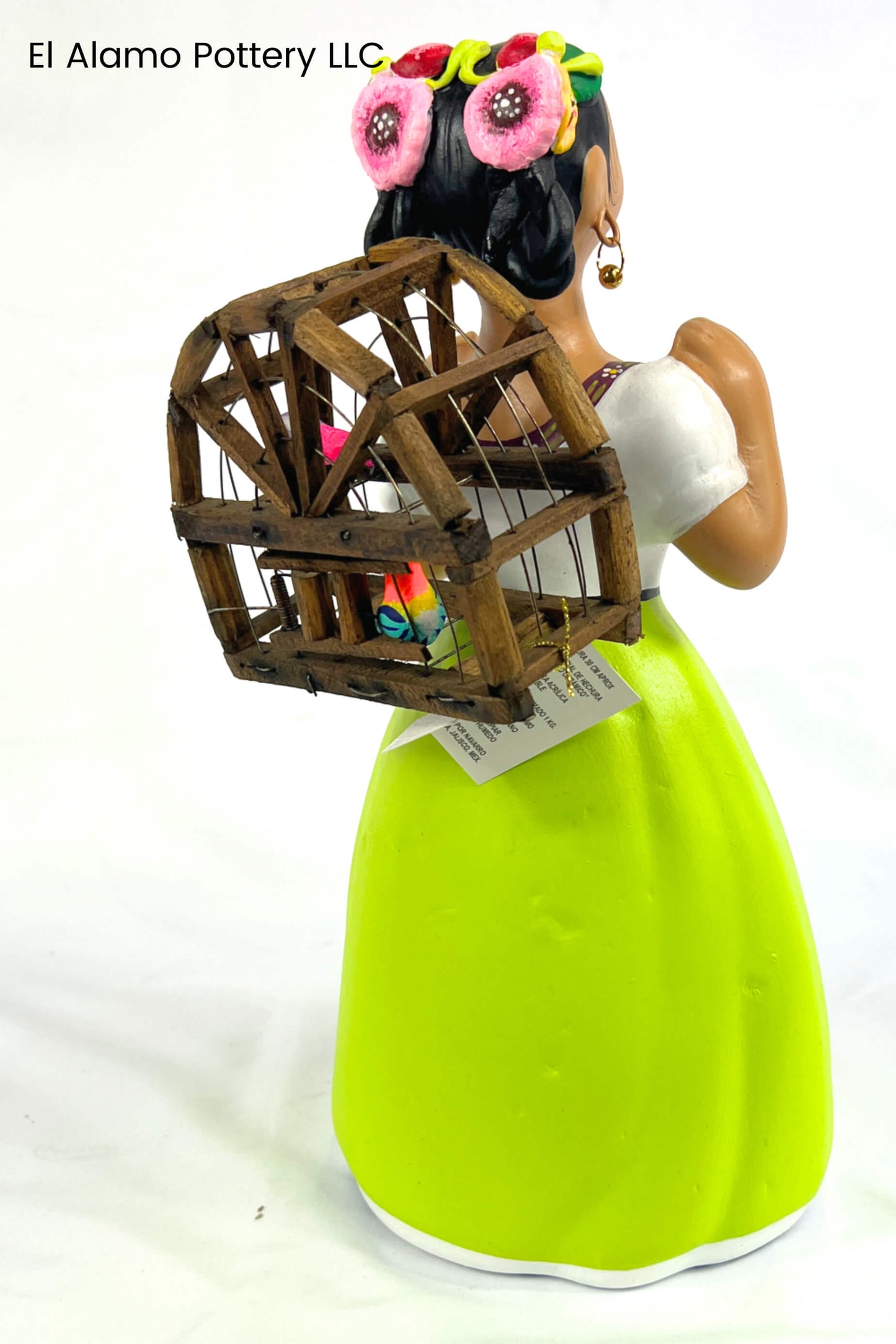Original Navarro Lupita Figurine – Tropical Birds on Lime Green Skirt